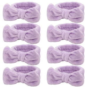 Ondder bandas para cabello 8 piezas moradas, mantiene el cabello recogido durante el lavado.