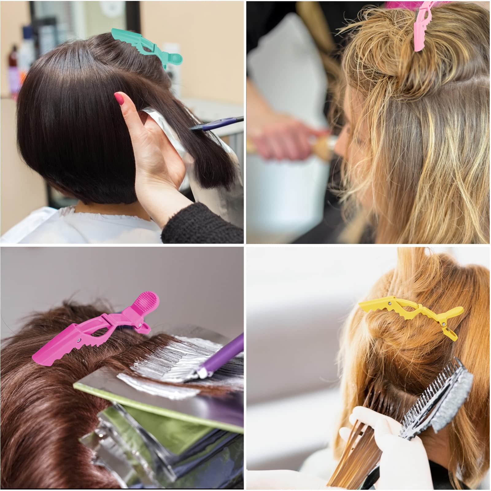 Ondder clip para coloración de cabello con sujeción segura.