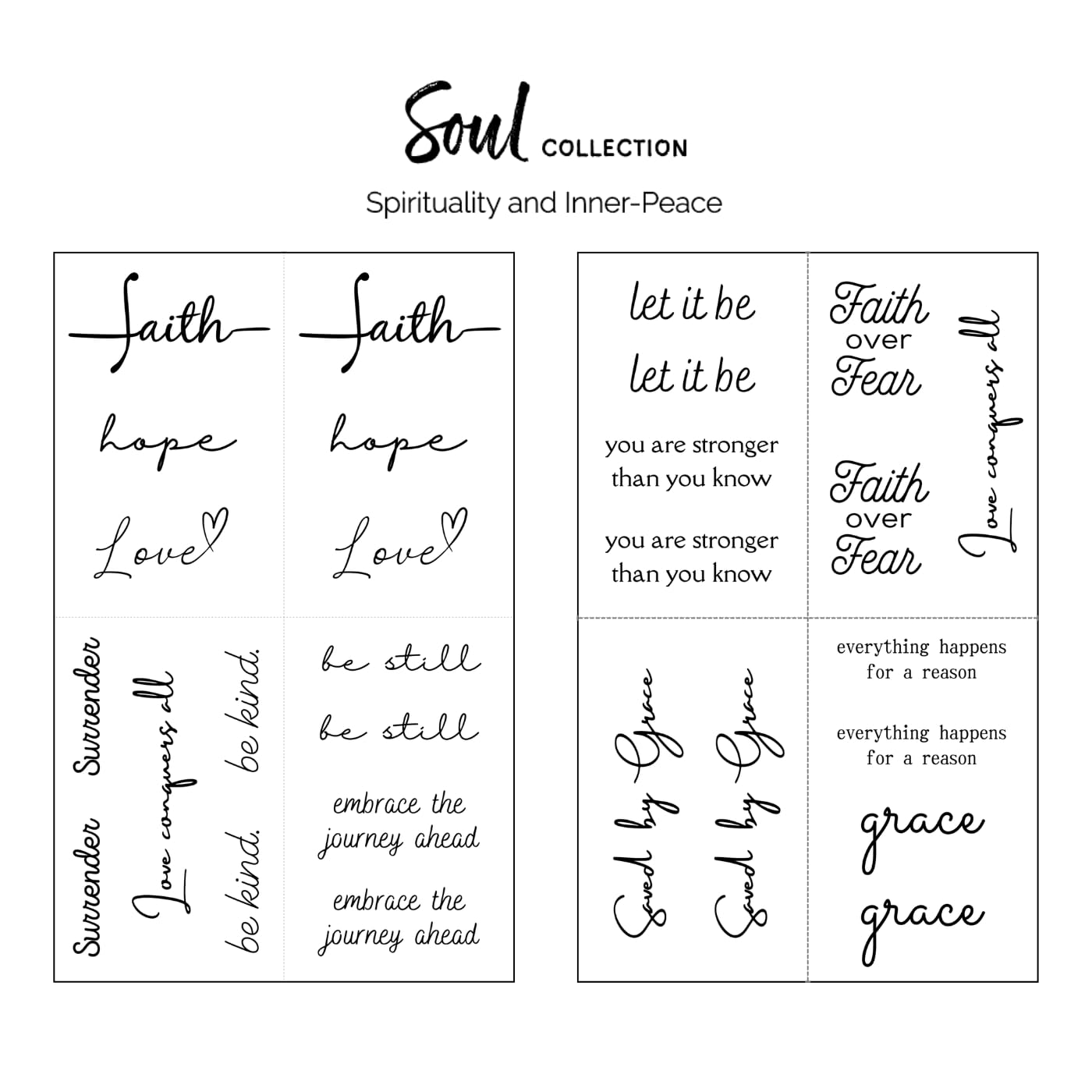 One Grace Soul Collection: tatuaje duradero y resistente al agua