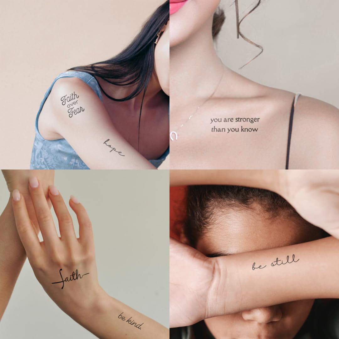 One Grace Soul Collection: frase positiva en tatuaje para motivar el día