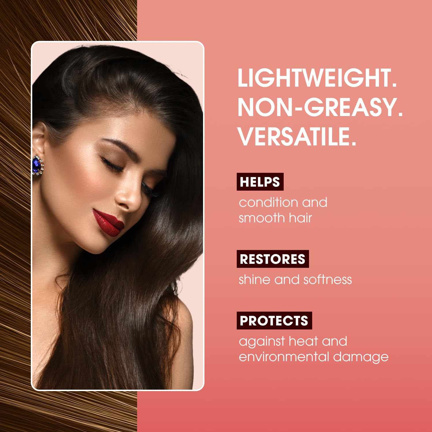 One 'N Only Control frizz y desenredo: cabello suave y manejable.