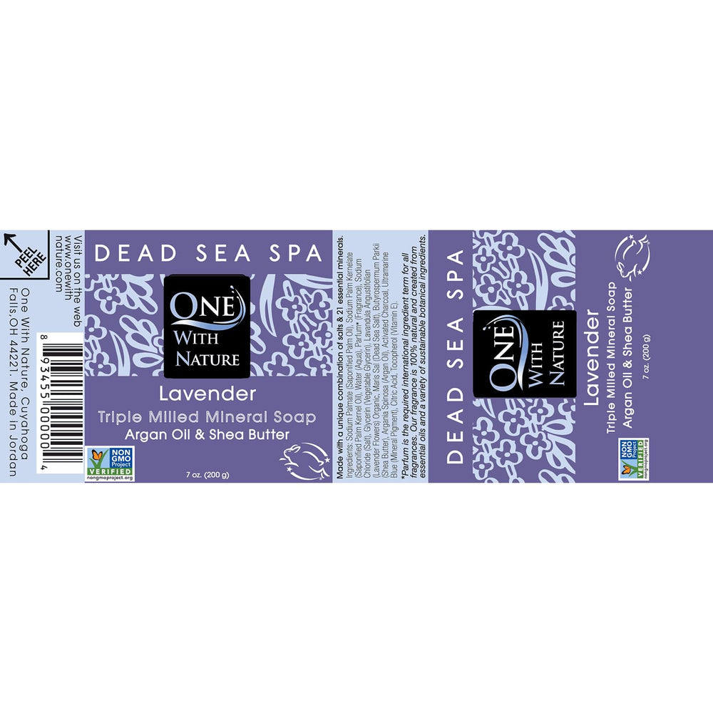 Aroma relajante de lavanda durante la ducha con mezcla mineral del Mar Muerto.