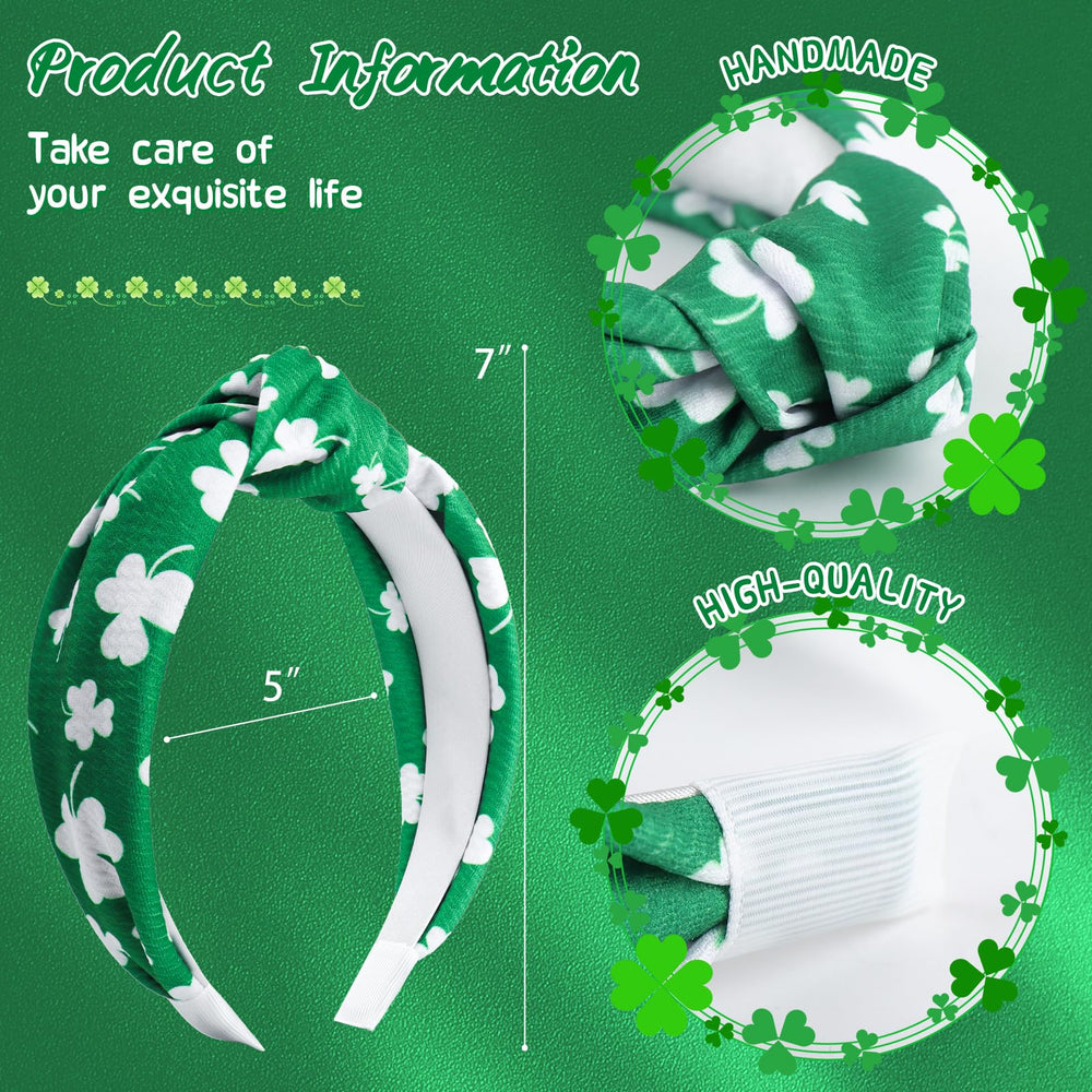 ONENINEDREAM accesorio elástico para pelo verde trébol, fácil de combinar.