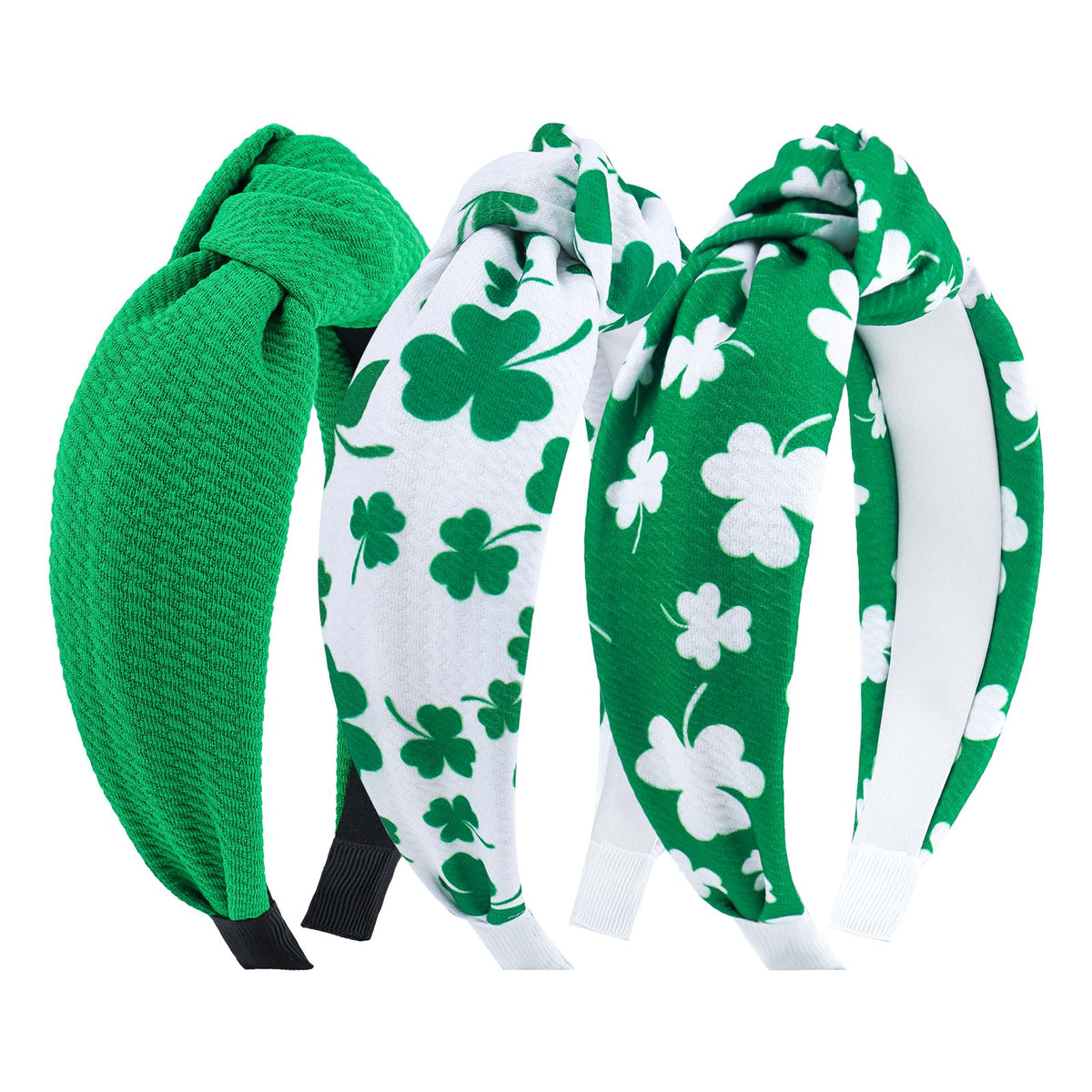 ONENINEDREAM nudo superior verde con trébol, ideal para looks festivos.