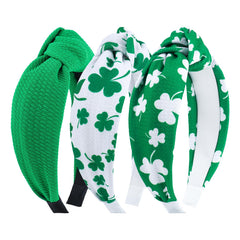 ONENINEDREAM nudo superior verde con trébol, ideal para looks festivos.