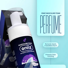 ONIIZ espuma de lavado externo suave al aplicar cuida la piel sensible.