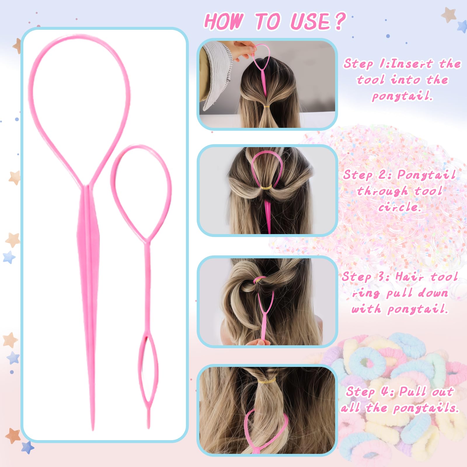 Cortador de gomas OOPPOO para quitar elástico sin dañar el cabello
