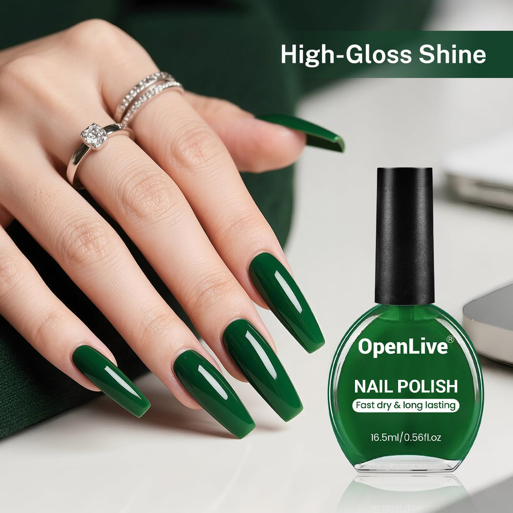 OpenLive Esmalte brillo duradero deja acabado resplandeciente en uñas.