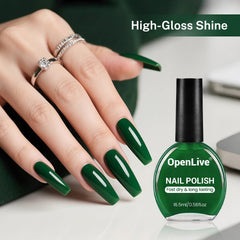 OpenLive Esmalte brillo duradero deja acabado resplandeciente en uñas.
