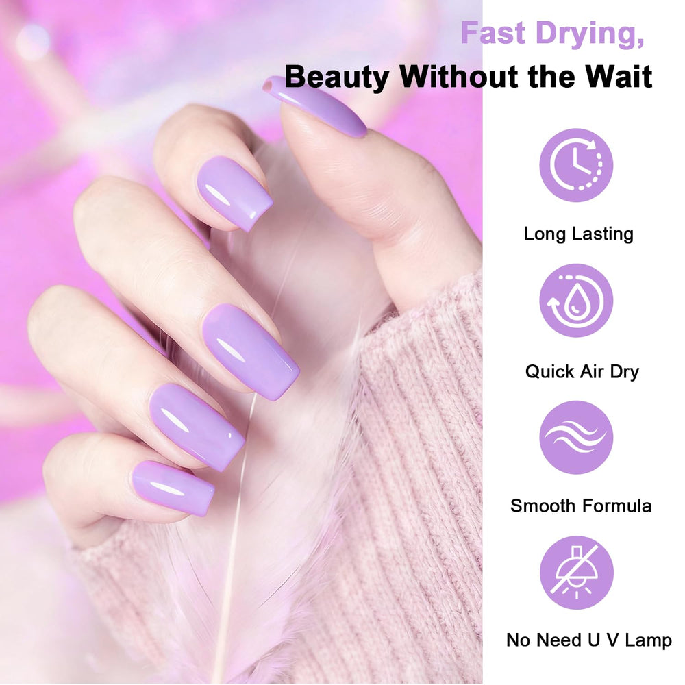 OpenLive base para diseños de uñas en tono lila claro.