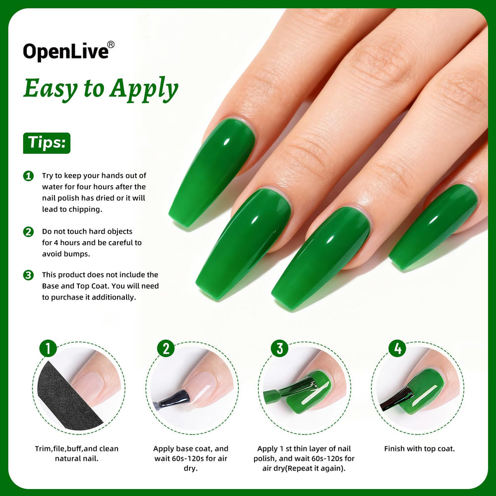 OpenLive frasco grande facilita repeticiones para manicura en casa o de regalo.