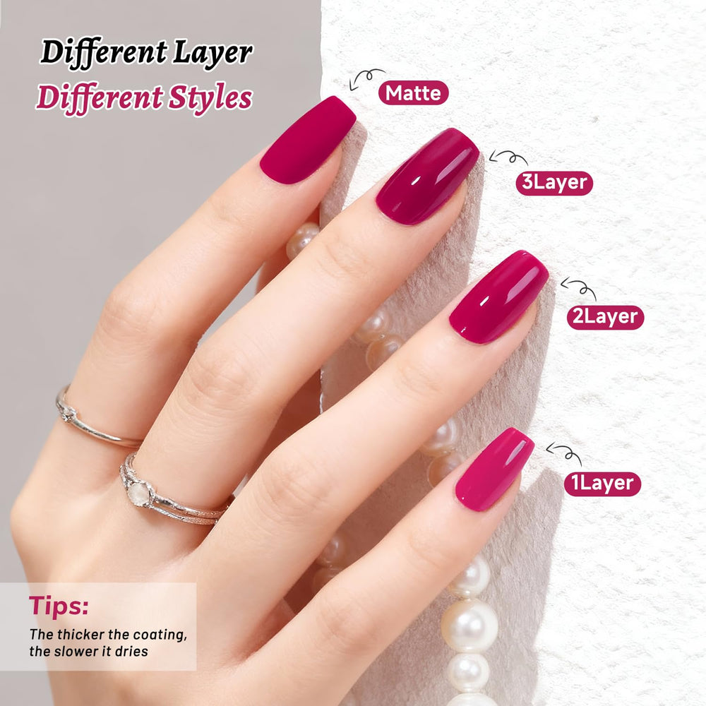 OpenLive Esmalte Rosa Rojo, base ideal para arte de uñas francesas.