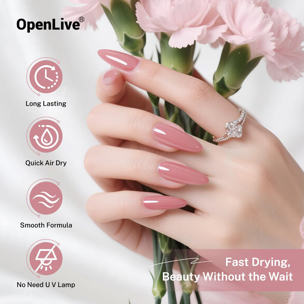 Base para arte de uñas con esmalte OpenLive para diseños creativos.