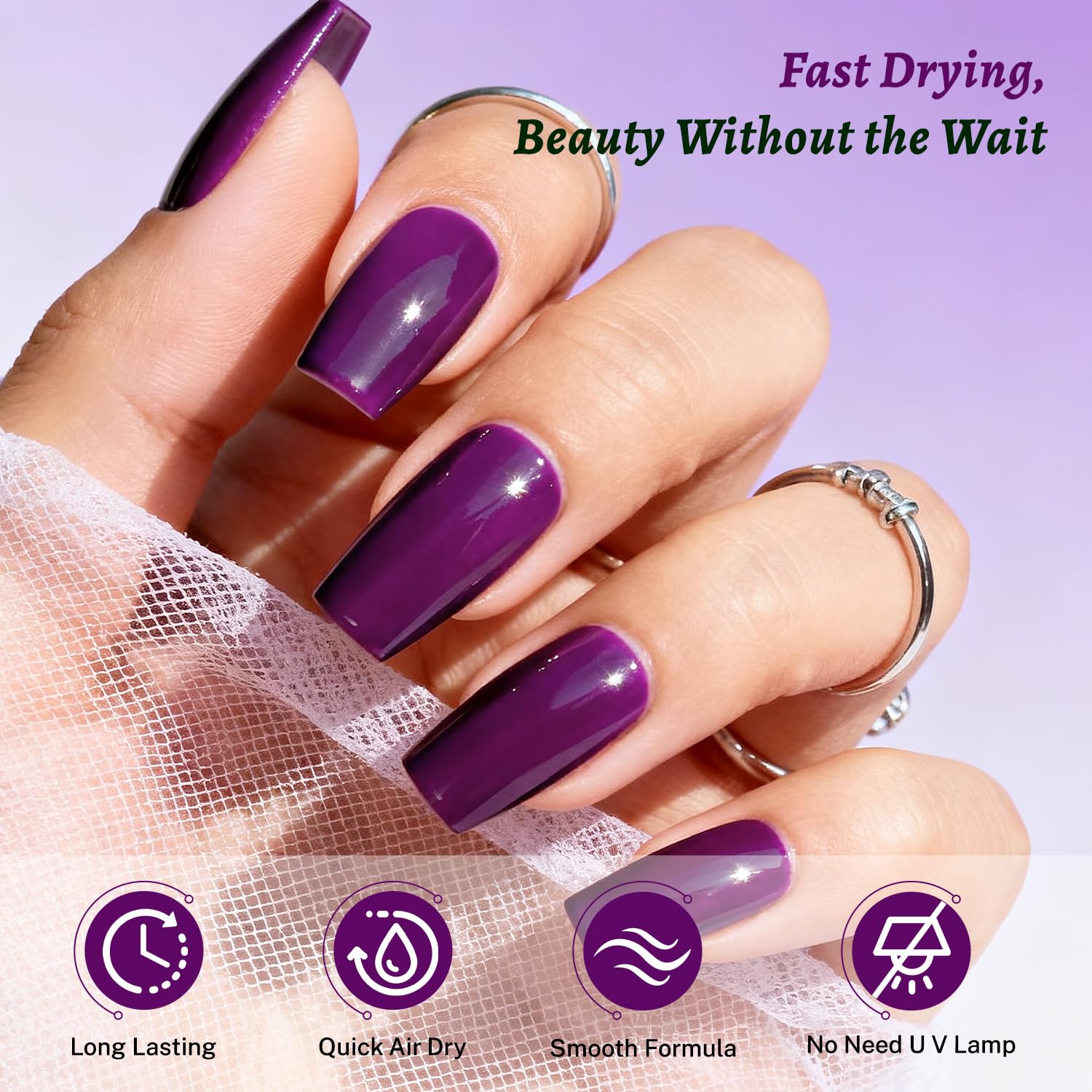OpenLive Esmalte brillo alto, duración prolongada para uñas elegantes.