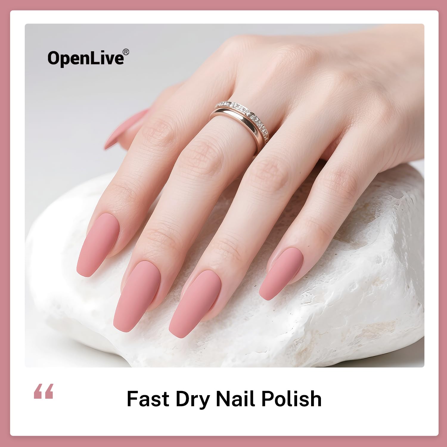Esmalte OpenLive brillo alto que realza el color y la durabilidad.