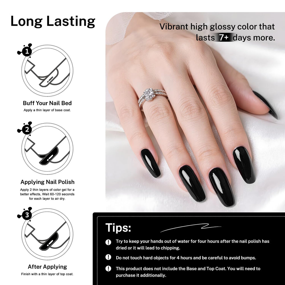 OpenLive esmalte negro, perfecto para manicuras minimalistas o francesas.