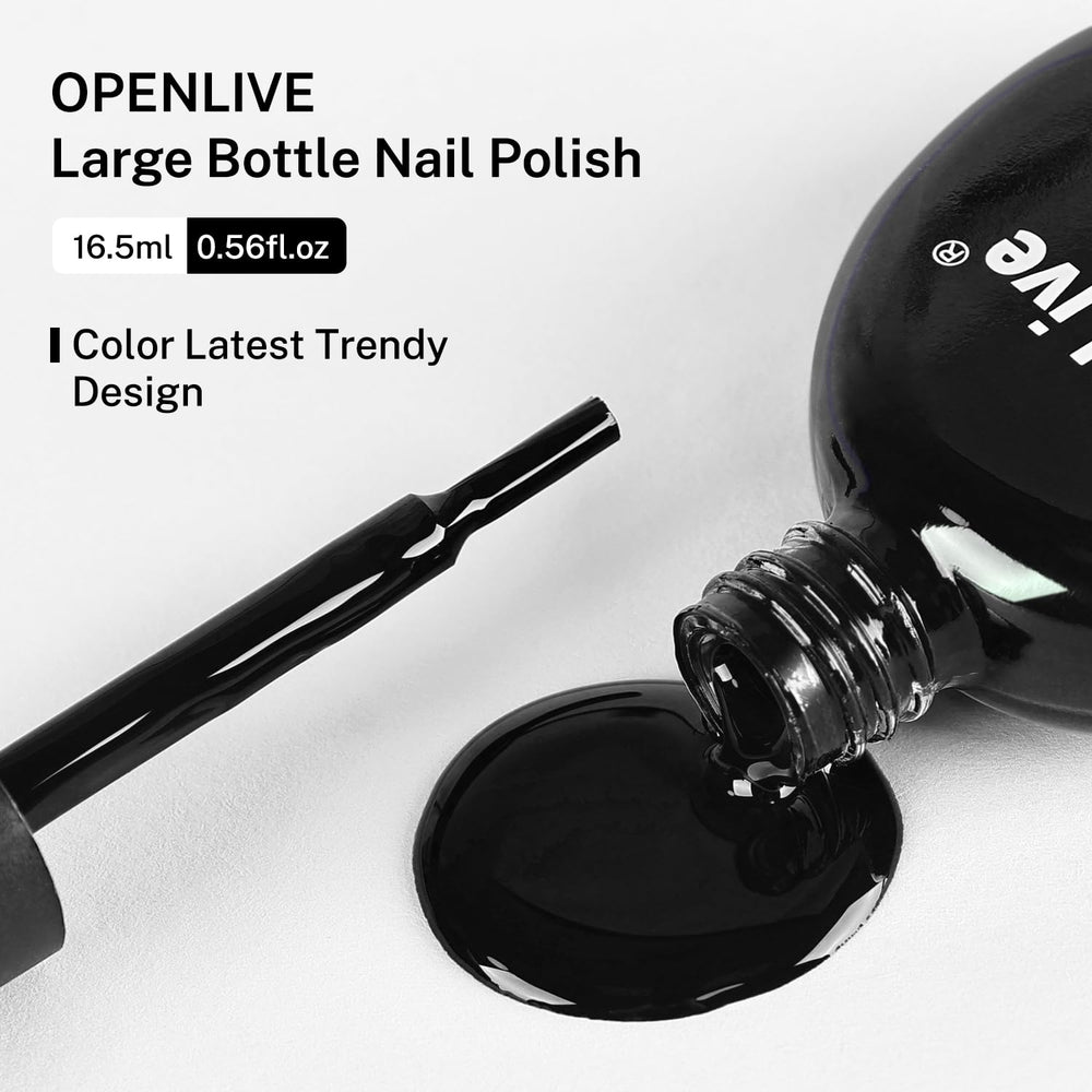 OpenLive esmalte negro, regalo ideal para mujeres que cuidan sus uñas.