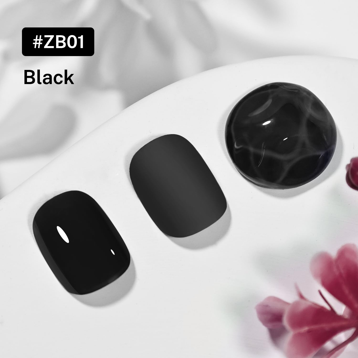 OpenLive esmalte negro, uñas secándose al aire en 60 segundos.