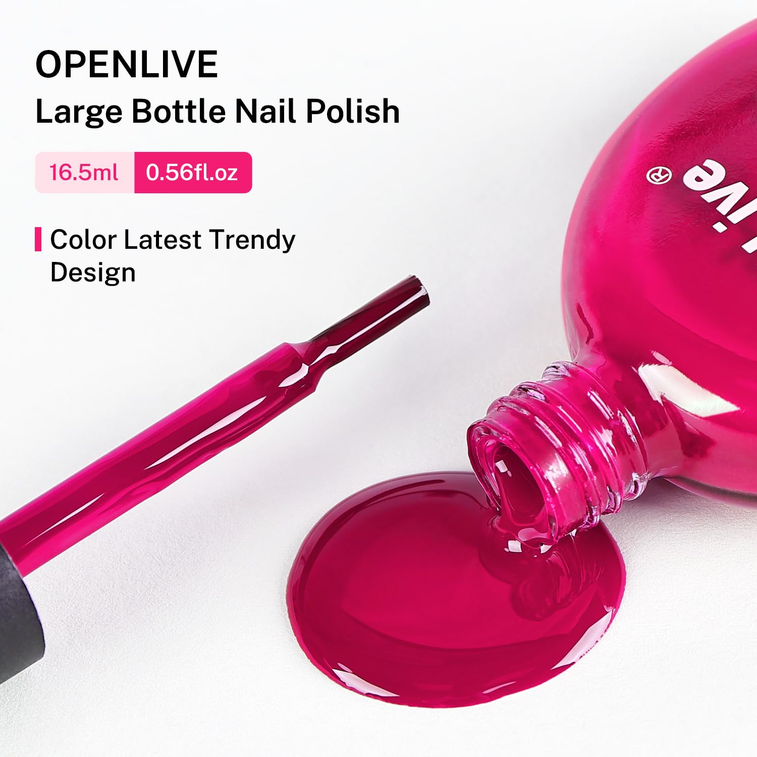 OpenLive Esmalte rosa rosado, regalo ideal para amantes de las uñas.