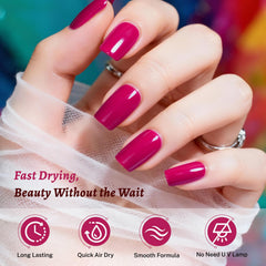 OpenLive Esmalte Rosa Rojo, secado rápido sin lámpara para retoques.