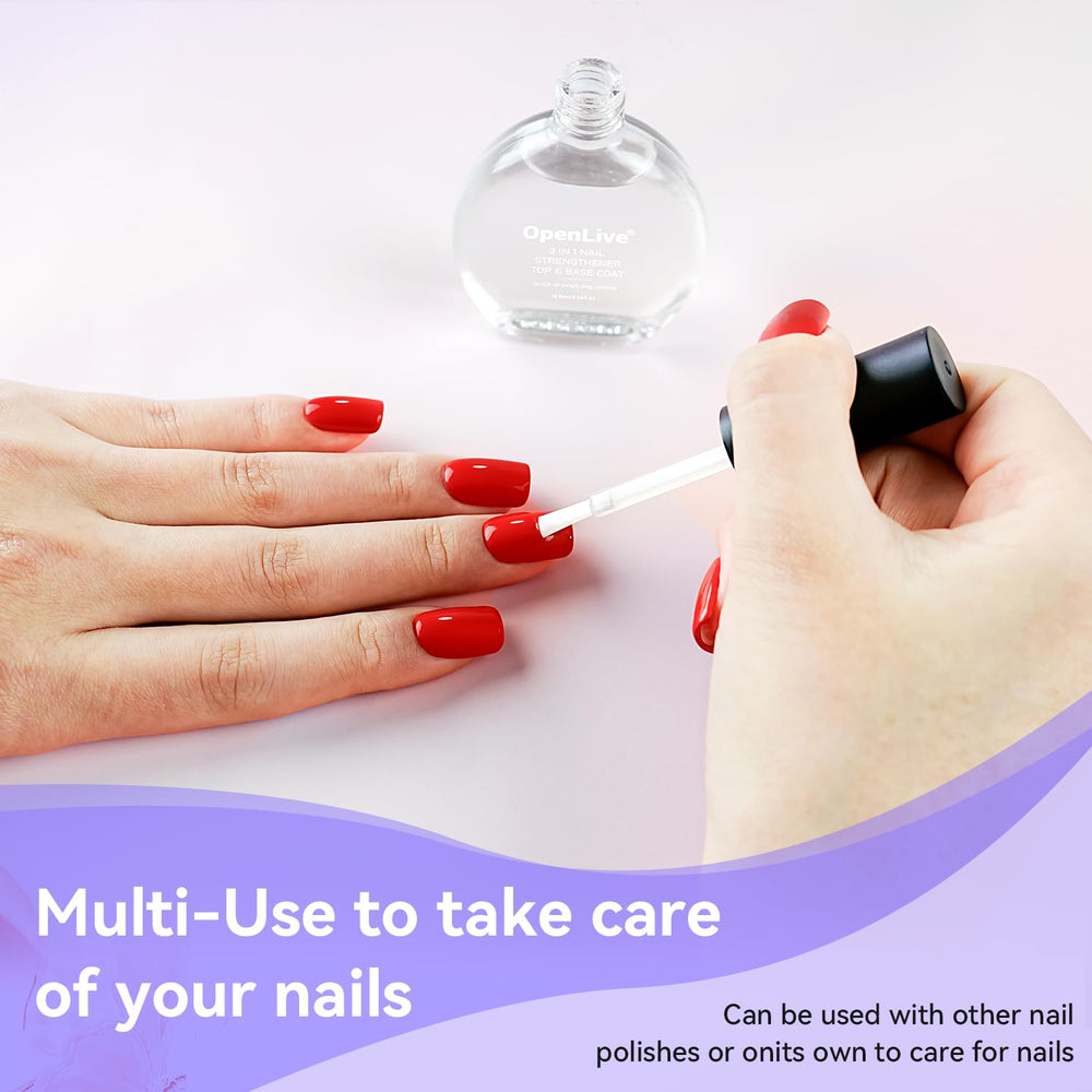 OpenLive Esmalte de uñas – cobertura uniforme en doble capa para un color estable.