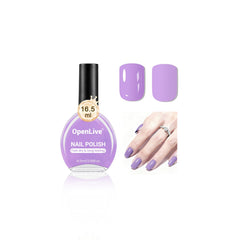 OpenLive esmalte uñas lila claro, color duradero para uso diario.