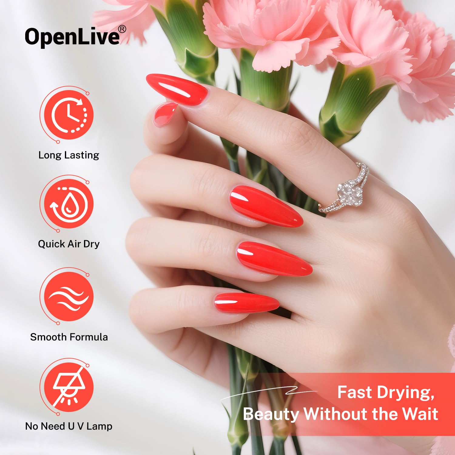 OpenLive esmalte uñas 16.5ml base para diseños creativos en casa
