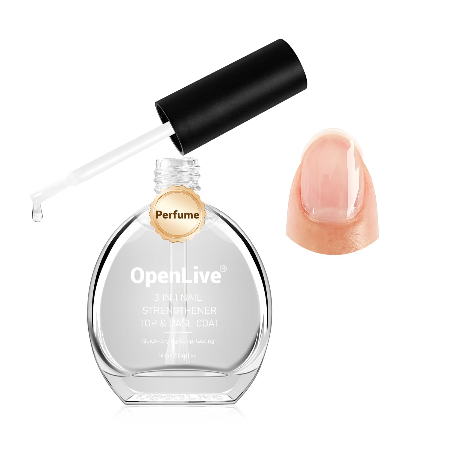 OpenLive Fortalecedor de uñas – frasco para uso diario con mayor resistencia.