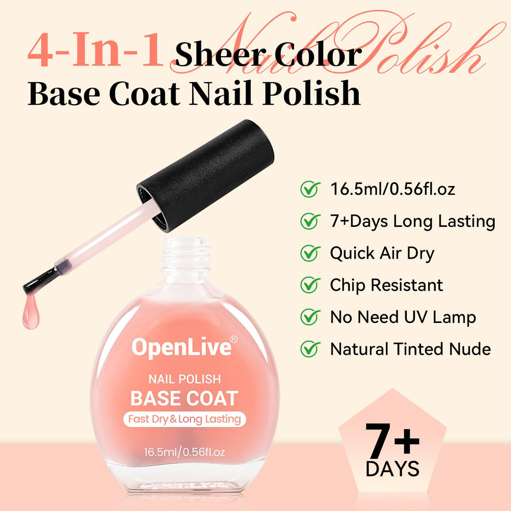 OpenLive resultado natural con brillo suave para uñas