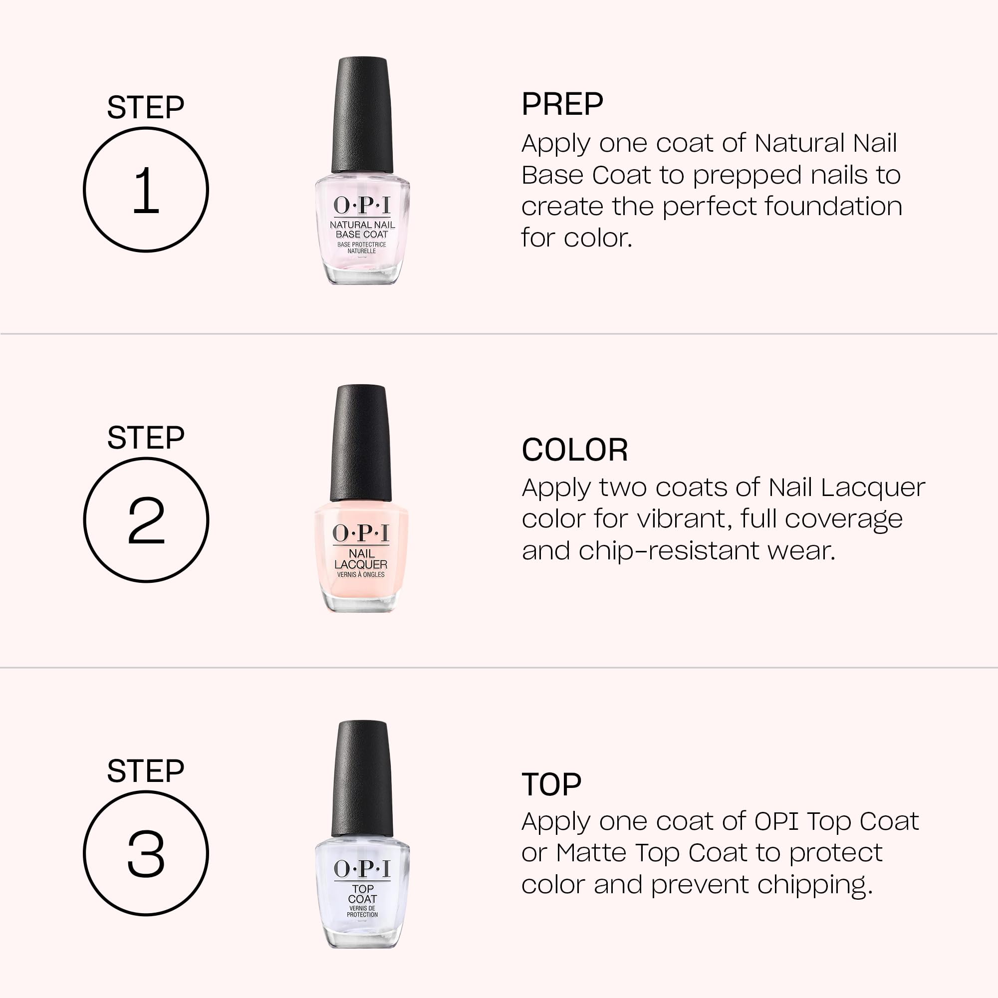 OPI Base natural para uñas con acabado de salón