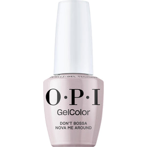 OPI GelColor Don't Bossa Nova Me Around en botella, tono crema duradero para uñas.