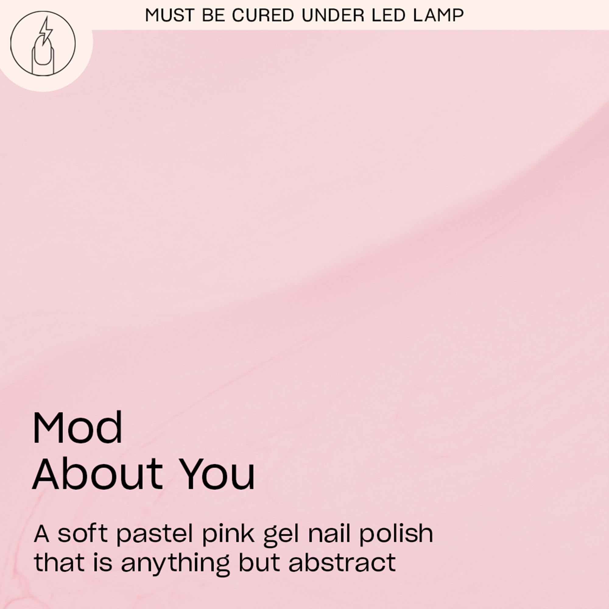 Aplicación suave de OPI GelColor Mod About You, tono rosado suave en uñas.