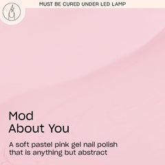 Aplicación suave de OPI GelColor Mod About You, tono rosado suave en uñas.