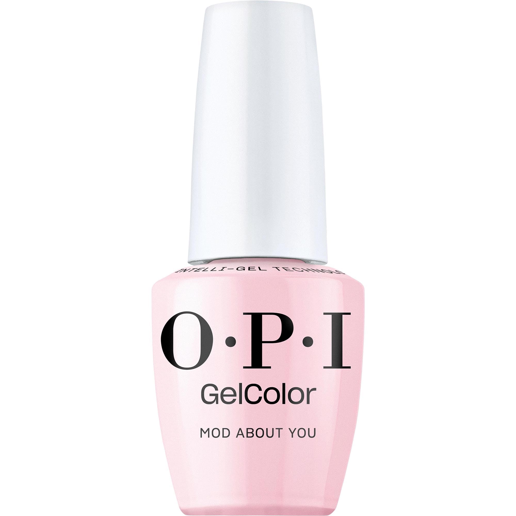 OPI GelColor Mod About You en botella, tono rosado pastel crema, acabado brillante.