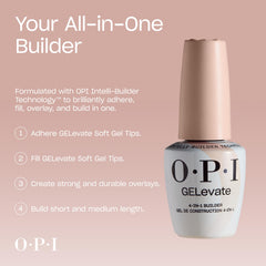 OPI GELevate tips gel suave con adherencia segura para extensiones.