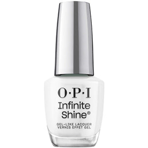 OPI Infinite Shine Alpine Snow en botella, acabado tipo gel y duradero.
