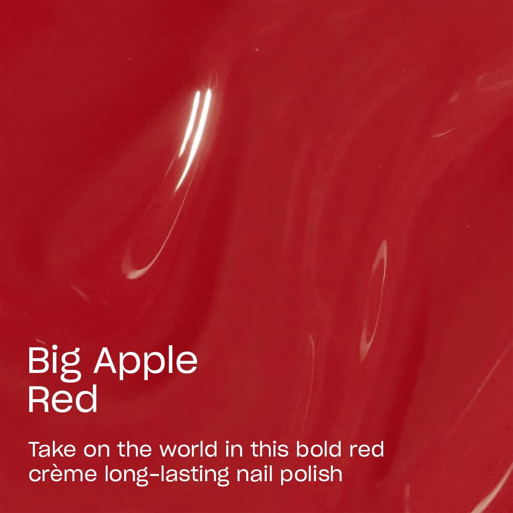 OPI Infinite Shine Big Apple Red, color rojo crema cubriente