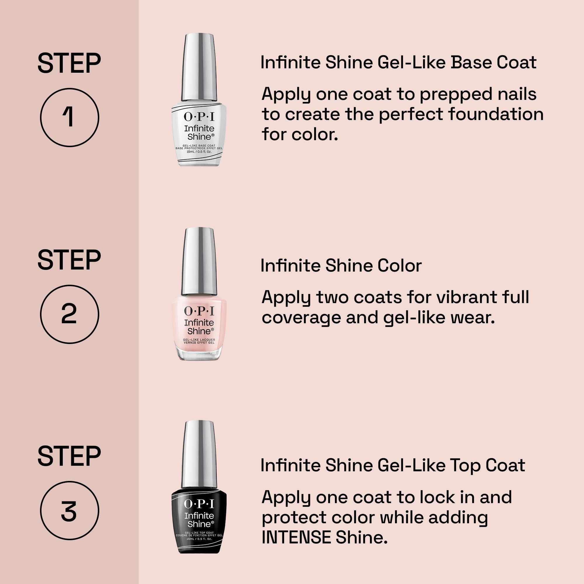 OPI Princesses Rule muestra color suave con acabado duradero para uñas.