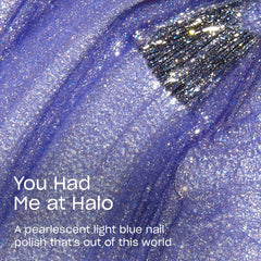 OPI You Had Me at Halo resiste rayaduras diarias con acabado azul