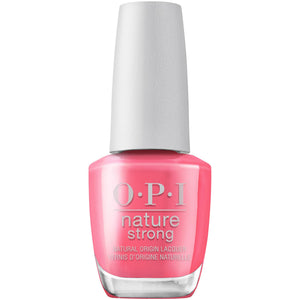 OPI Nature Strong gran flor energía, botella, acabado brillante y sostenible.