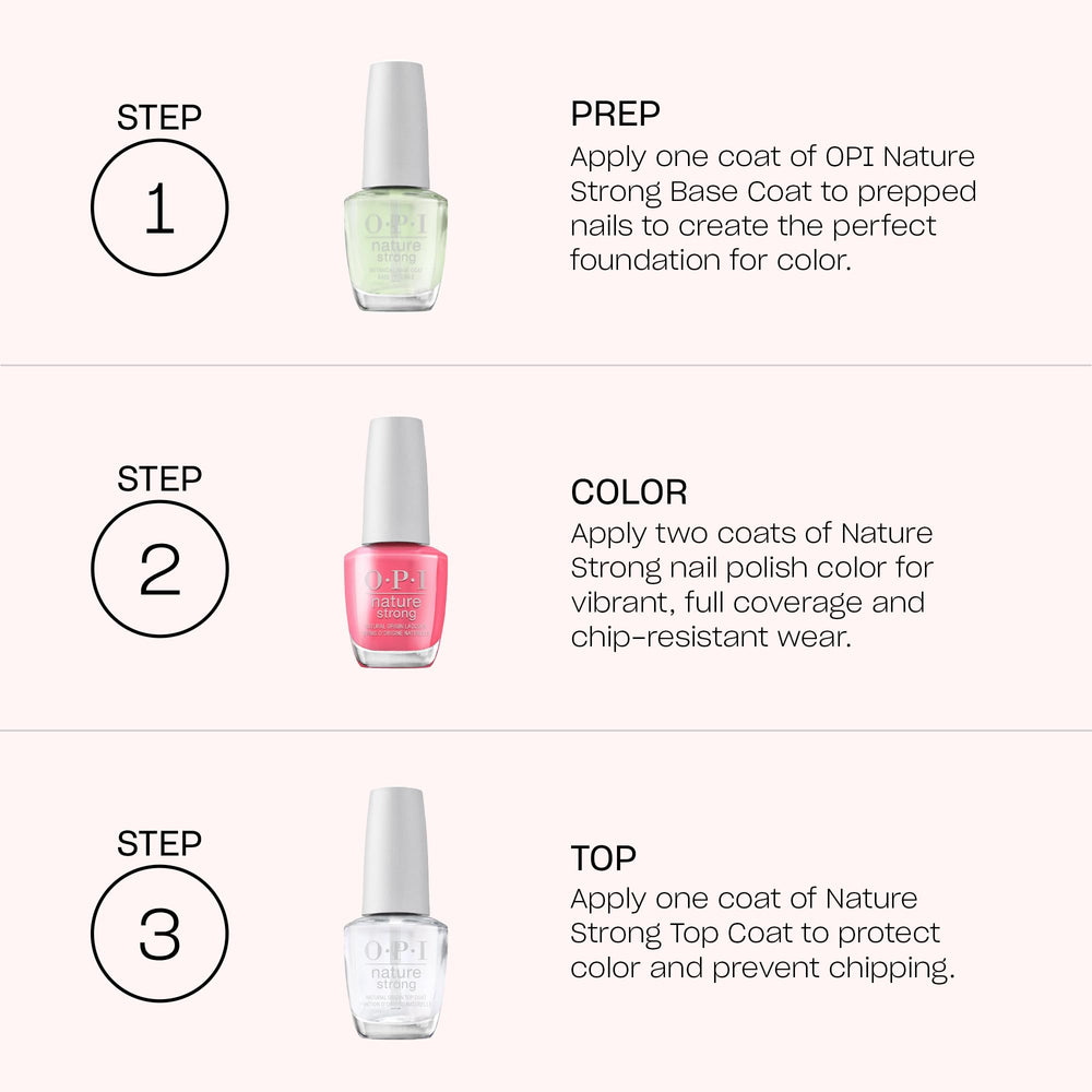 OPI Nature Strong, durabilidad de hasta 7 días.