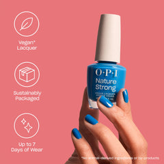 OPI Nature Strong Intenciones Rosa Oro, resultado neutro brillante para look natural
