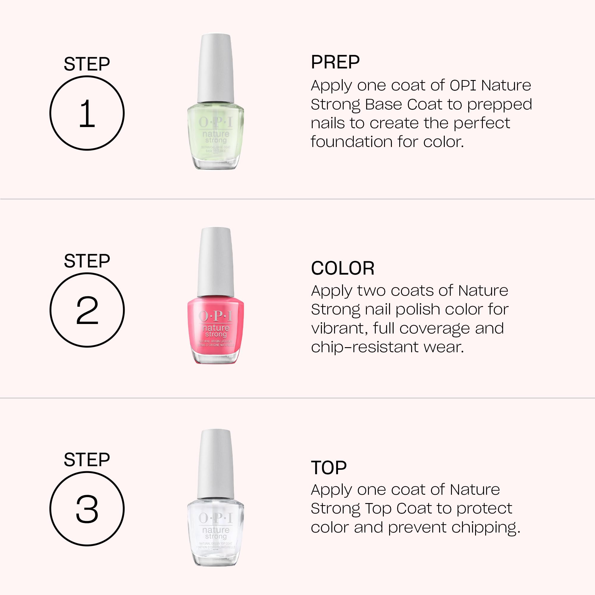 OPI Nature Strong Intenciones Rosa Oro, envase con 20% plástico posconsumo