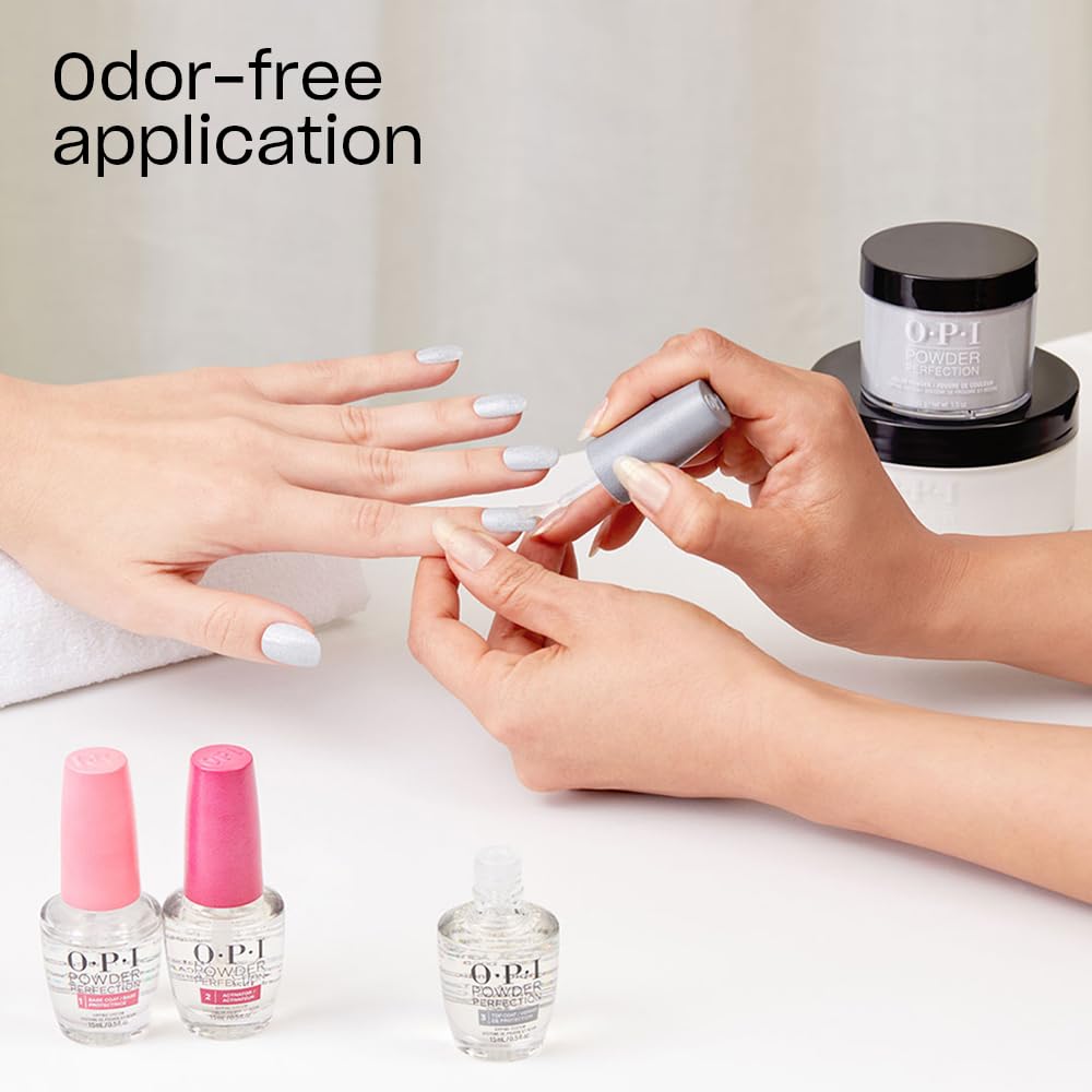OPI Powder Perfection Mayor resistencia durante semanas para color duradero.
