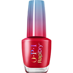 OPI RapiDry en botella roja opaca, secado rápido para uñas listas