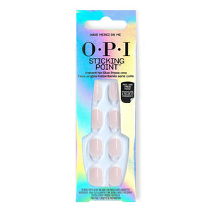 OPI Have Merci on Me: punta francesa neutra redonda para look instantáneo y elegante.