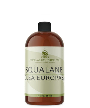 OPO Aceite Squalano: botella de prensado en frío de aceitunas para hidratación suave.
