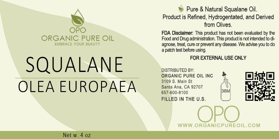 OPO Aceite de Esqualano, frasco con gotero, uso diario para piel.