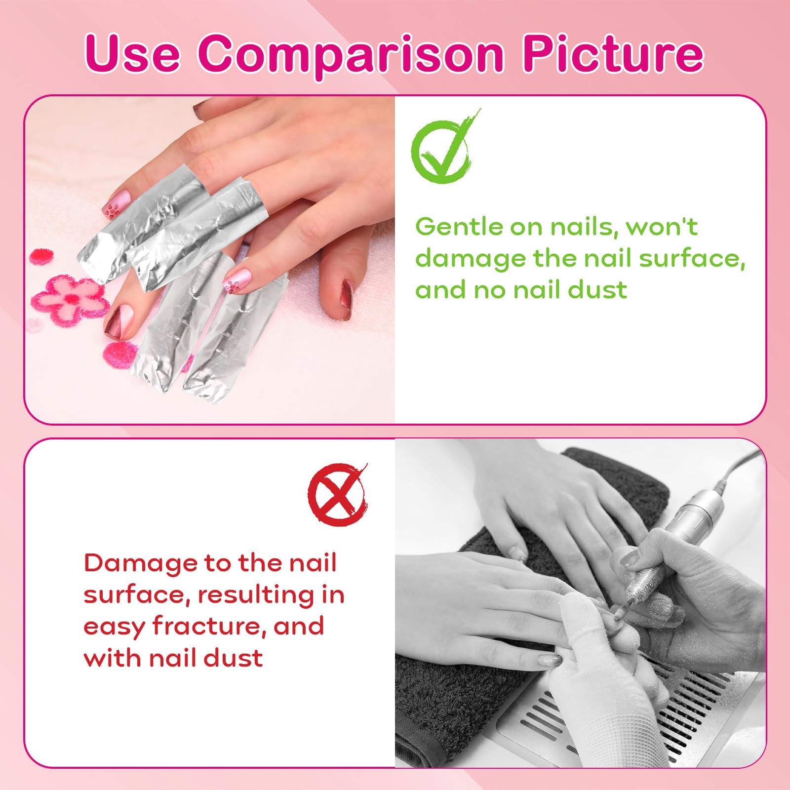 Envolturas Opvixi compatibles con gel, acrílico y UV para diferentes uñas