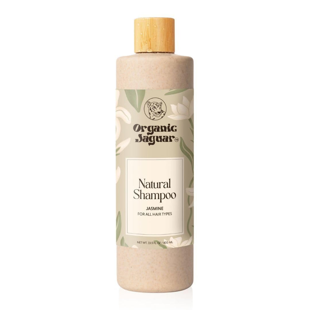 Champú Organic Jaguar, botella elegante, limpieza suave para cabello seco y teñido.